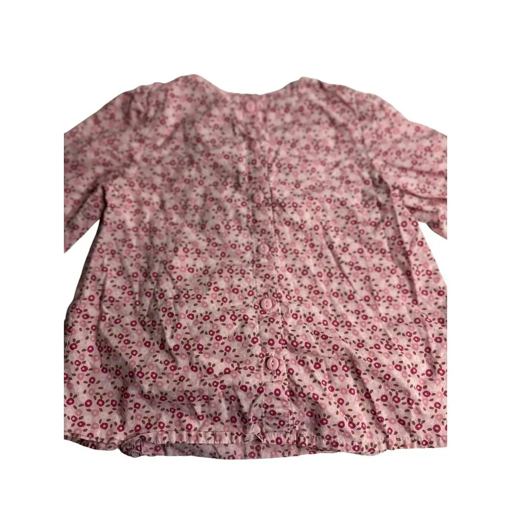 Baby‎ GAP Toddler Girl Pink White Floral AOP Button-Up Shirt Size 12–18M 10